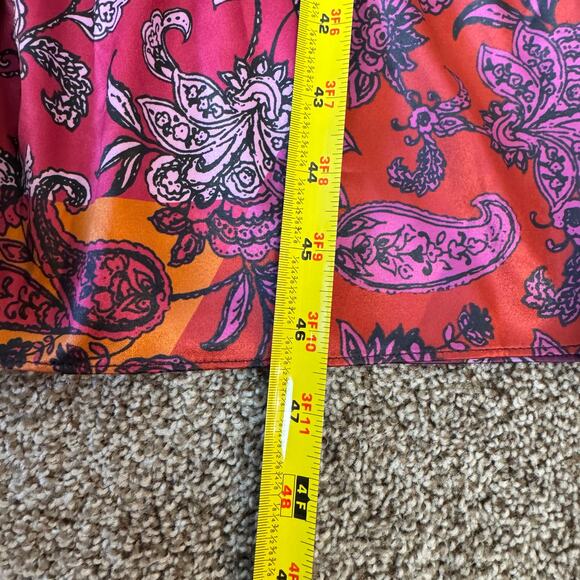 Vince Camuto NWT Women's Size 6 Paisley Puff Sleeve Satin Midi Dress Boho $168 - Picture 11 of 13